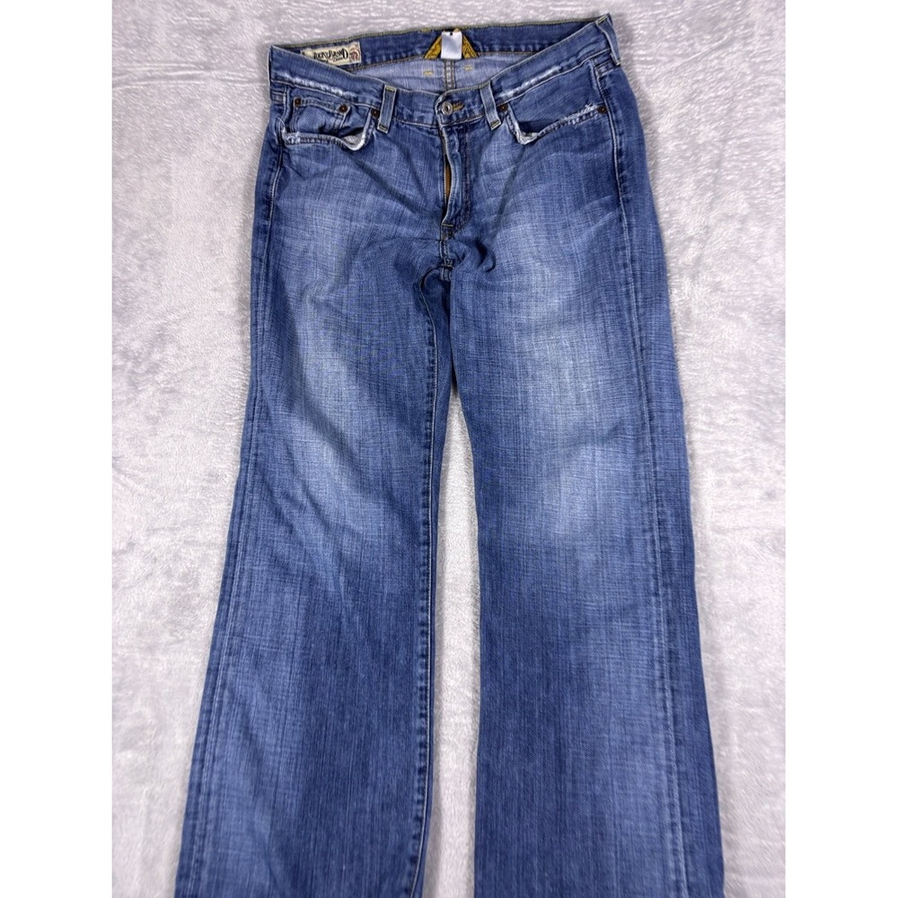 Vintage Lucky Brand Vintage Straight Jeans Mens 34x31 Blue Embroidered - Picture 2 of 14